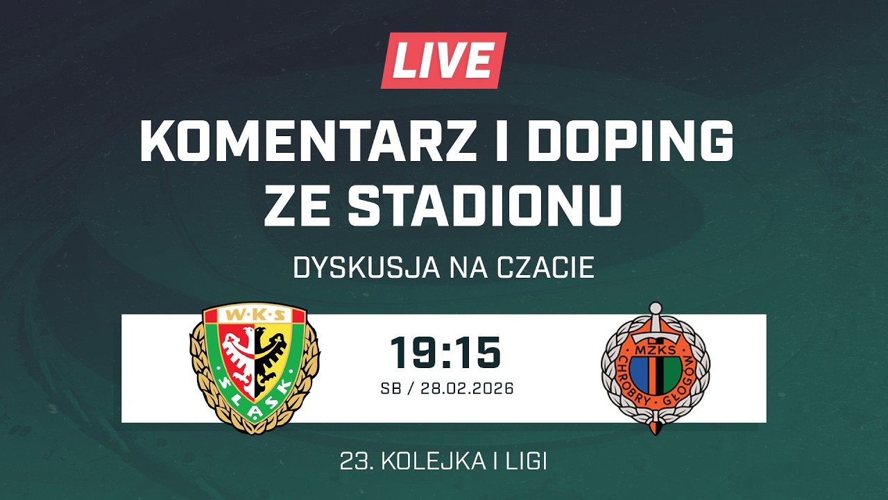 Śląsk Wrocław - Chrobry Głogów (Sapuń i Junik, I liga, LIVE, na żywo, doping)