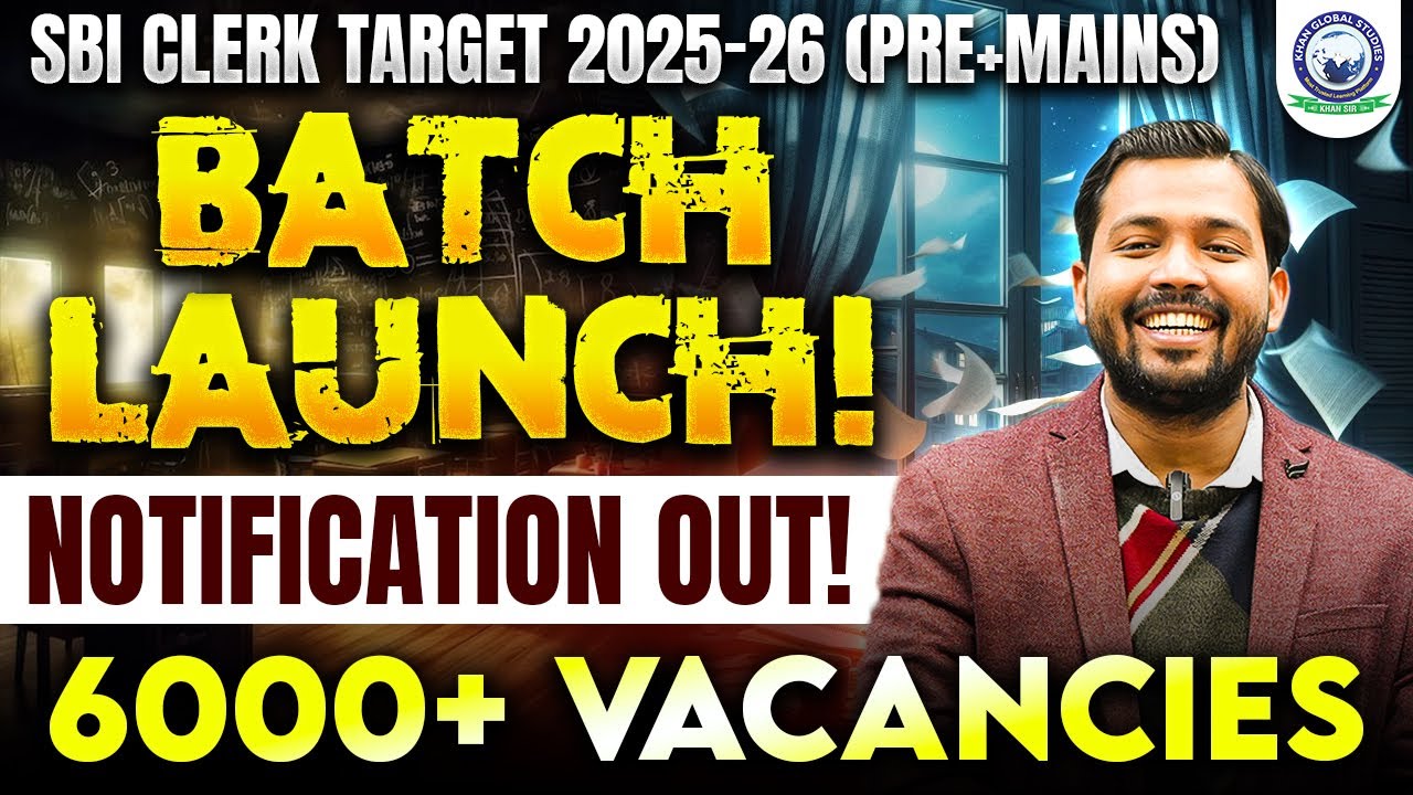 SBI CLERK TARGET BATCH 2025-26 PRE+MAINS | SBI CLERK 2025 BEST ONLINE BATCH | SBI CLERK VACANCY 2025