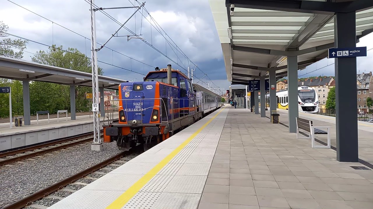 Pociągi Na Nowej stacji Kłodzko  Miasto część 1/2 / Trains Kłodzko Miasto part 1/2