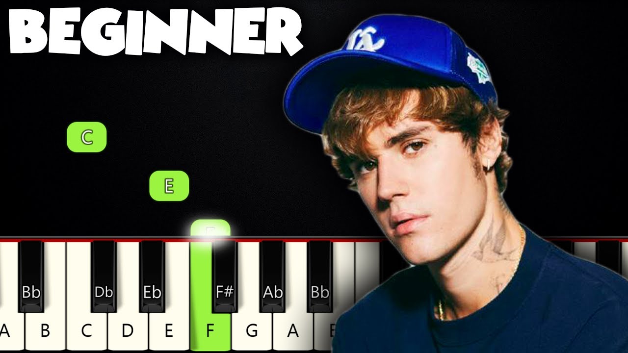 Ghost - Justin Bieber | BEGINNER PIANO TUTORIAL + SHEET MUSIC by Betacustic