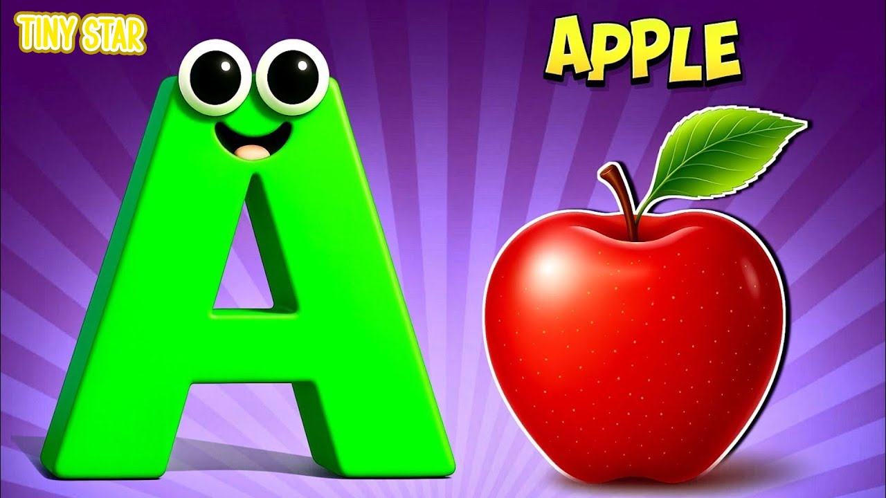 A to Z Cartoon Phonics Song   | A for Apple & Z for Zebra | Funny Alphabets Song | Tiny star