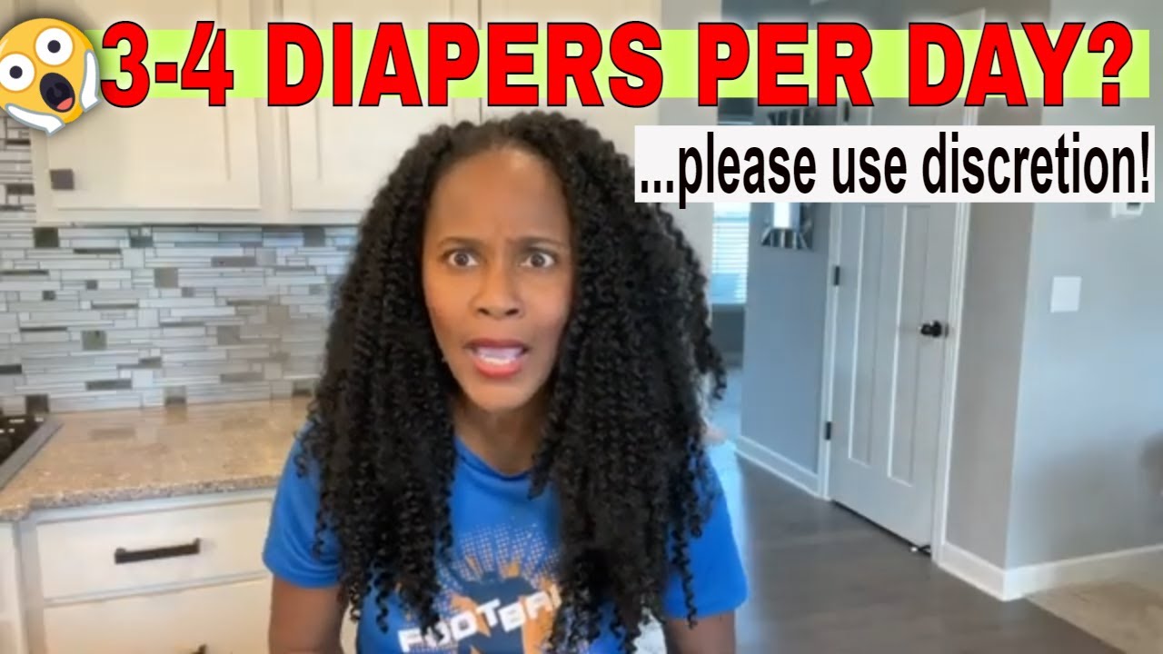 3-4 DIAPERS per DAY Seriously (PLEASE USE DISCRETION)| How Many Times YOU Change A DIAPER PER DAY?