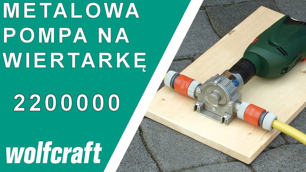 WOLFCRAFT 2200000 metalowa pompa na wiertarkę 3000 L/H
