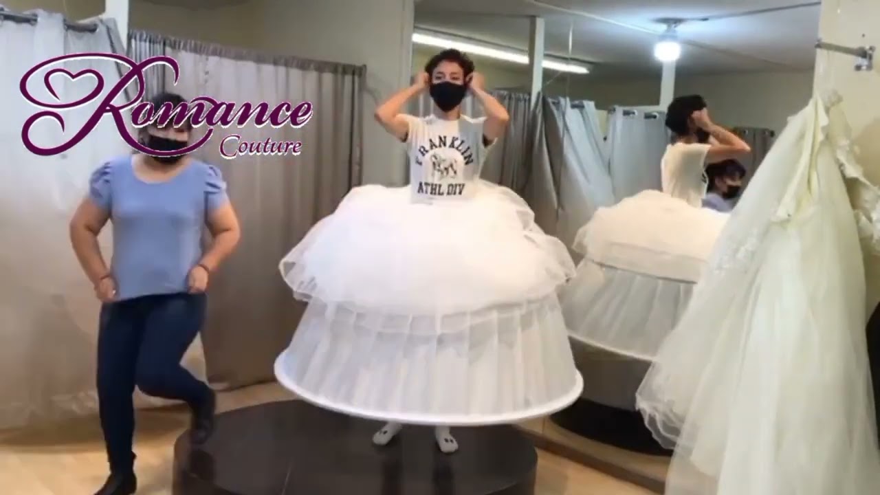 Como poner crinolina para vestidos de novia y Xv años
