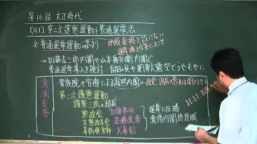 161 第二次護憲運動と普通選挙法　日本史ストーリーノート第16話