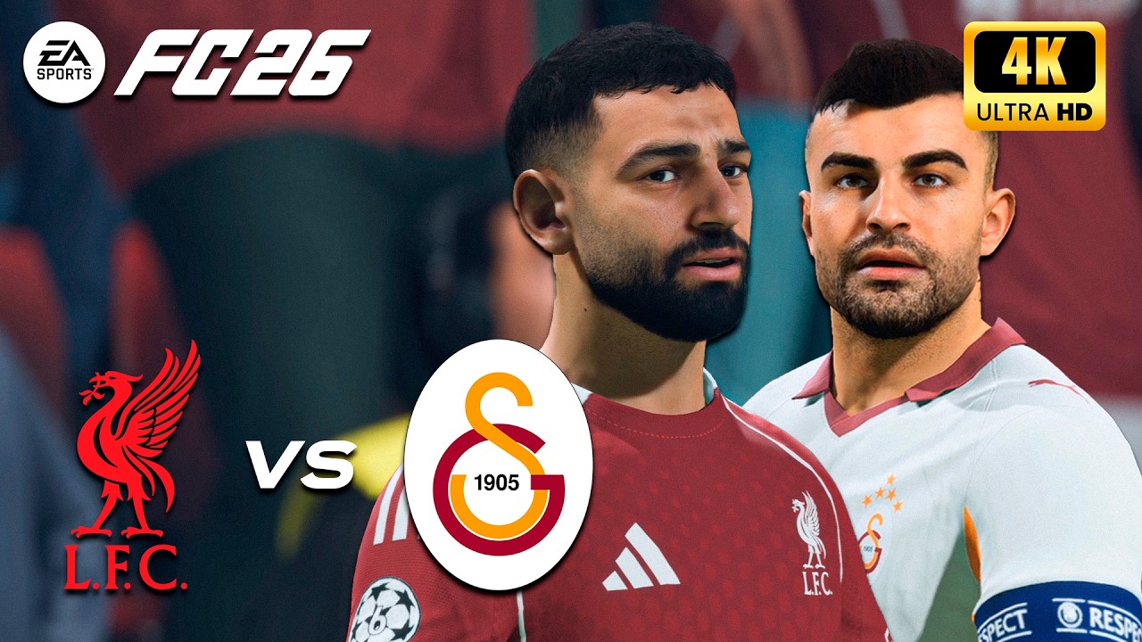 FC 26 Realistic Mods Gameplay – Liverpool vs Galatasaray | Champions League 4K60