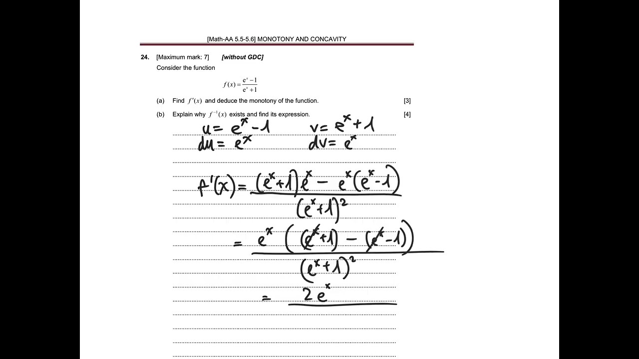Monotony and concavity 2