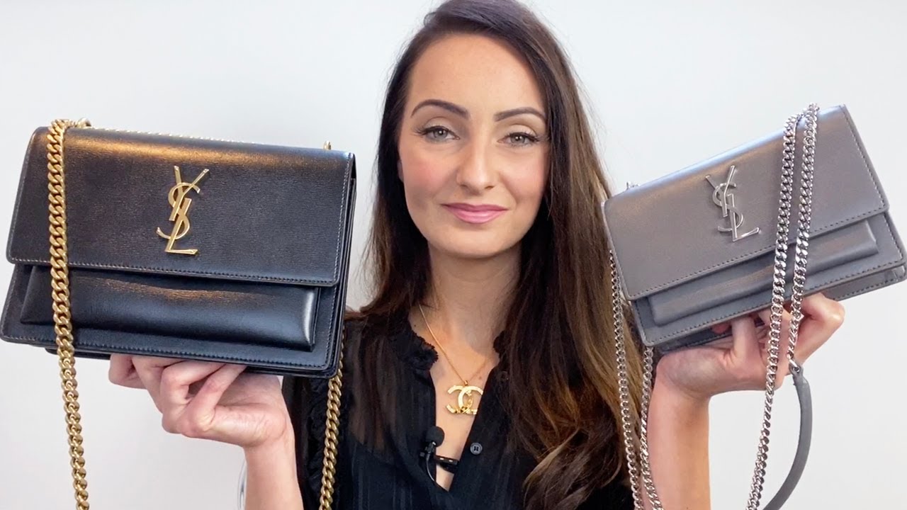 Saint Laurent YSL Sunset Bag Review & Outfits 💃 ft. Chain Wallet + Medium Comparison