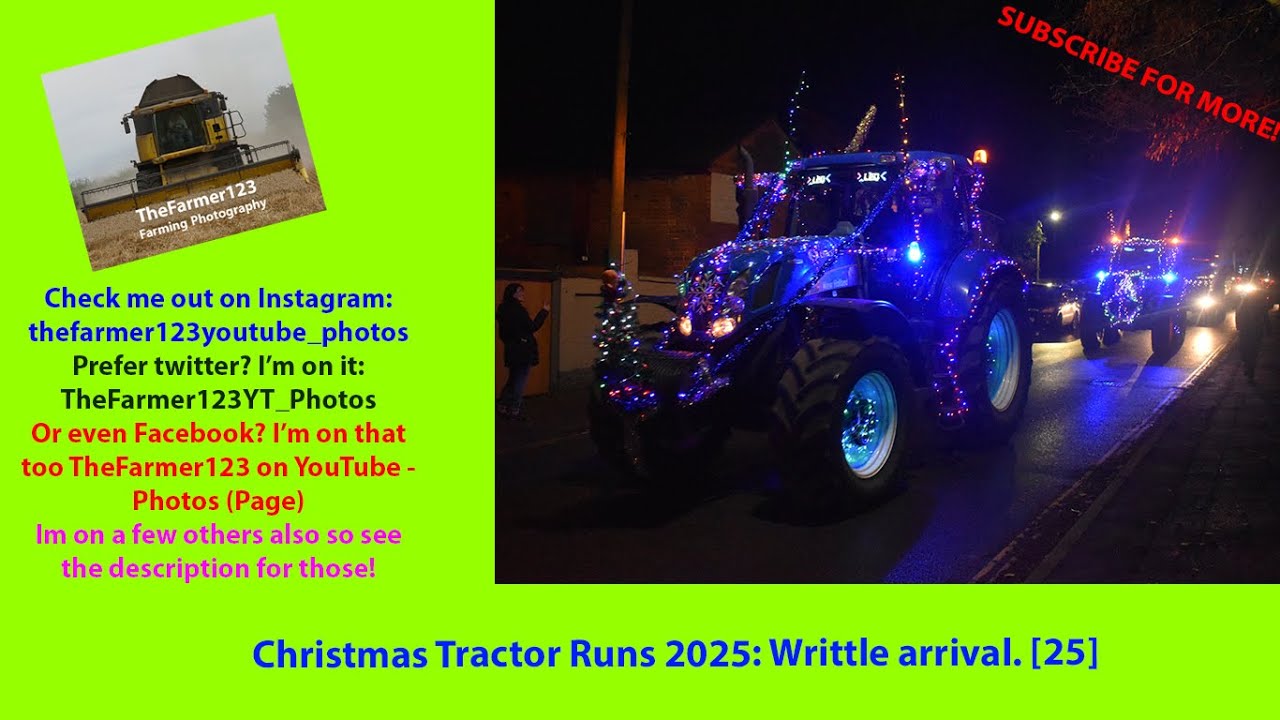 Christmas Tractor Runs 2025: Writtle arrival. [25]