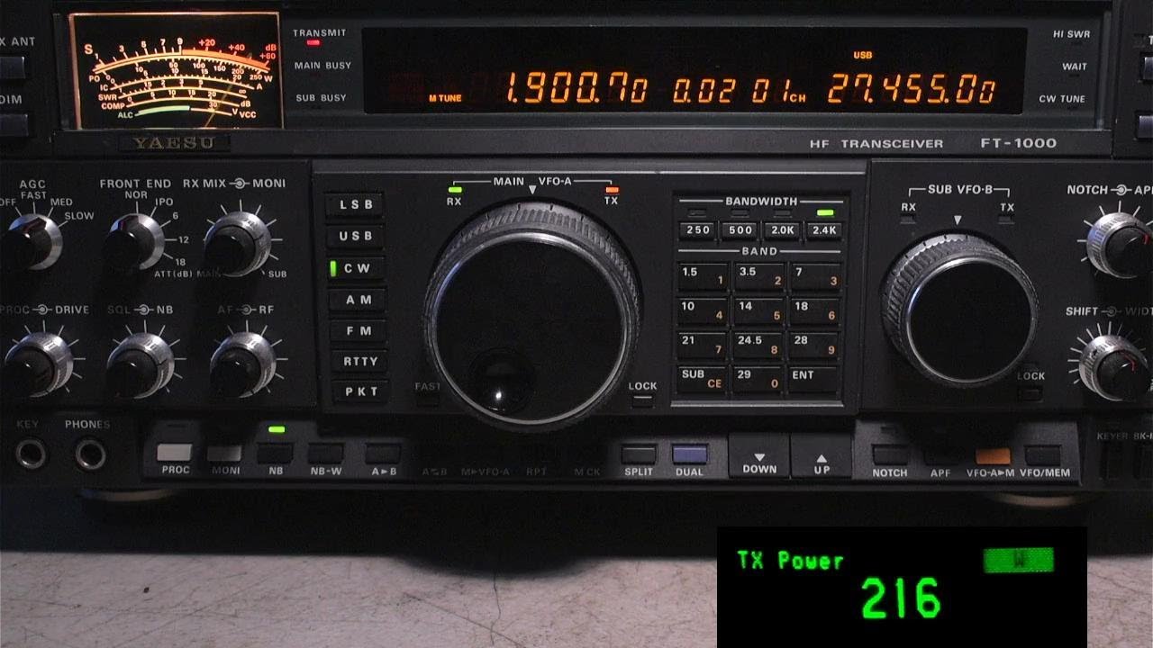 YAESU FT-1000 D 200W  BPF-1, Demostración.