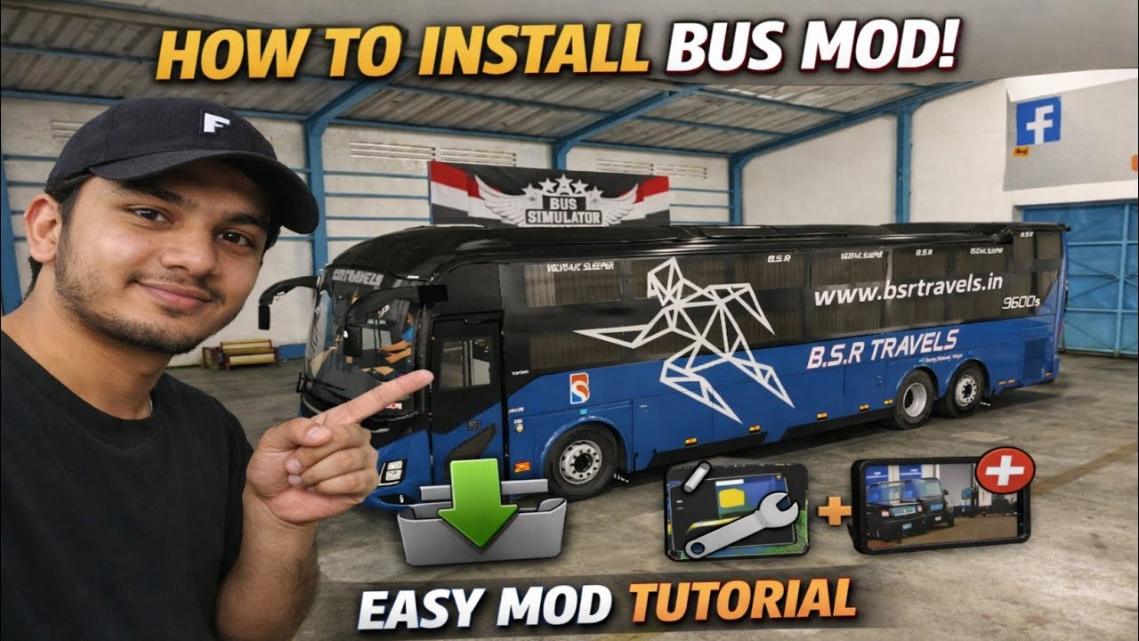 BSR Travels Bus Mod Kaise Add Kare? 😱 | BUSSID New Mod Install Full Tutorial 2026
