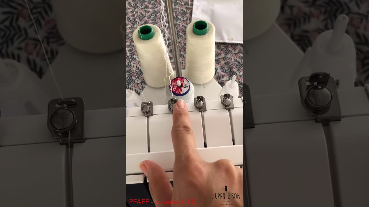 Faire un point roulott&eacute; avec la PFAFF - coverlock 4.0