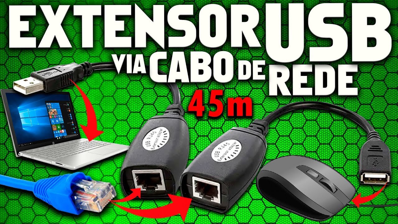 Extensor USB via cabo de rede | Alongar o cabo USB