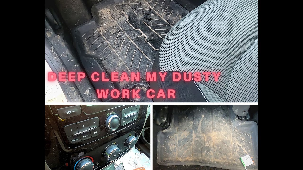 DEEP CLEANING MY DIRTY AND DUSTY WORK CAR (REPOSTED). ASMR original tools sound.