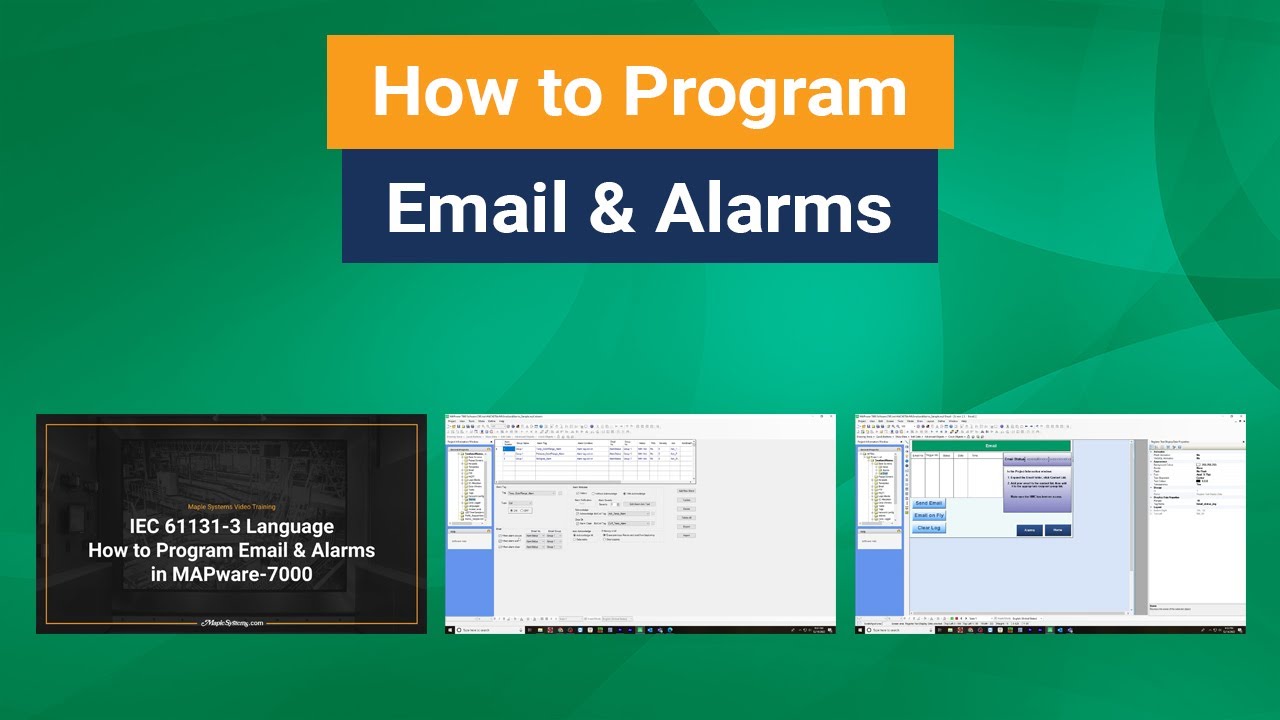 How to Program Email and Alarms