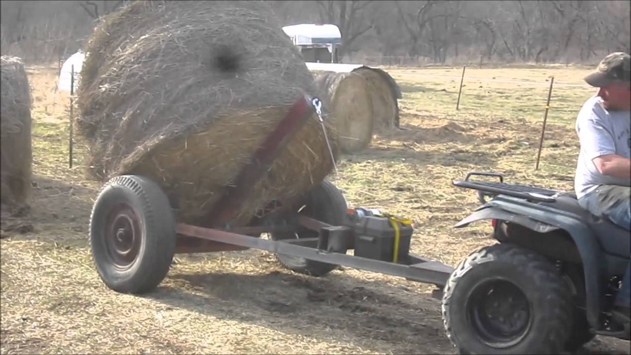 Homemade Hay Bale Spear Dolly
