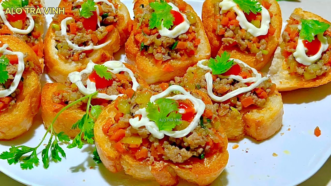Dọn Sạch Mớ BÁNH MÌ Cũ Còn Lại Với Món Này Trong 5 Phút- Crispy bread with butter and meat