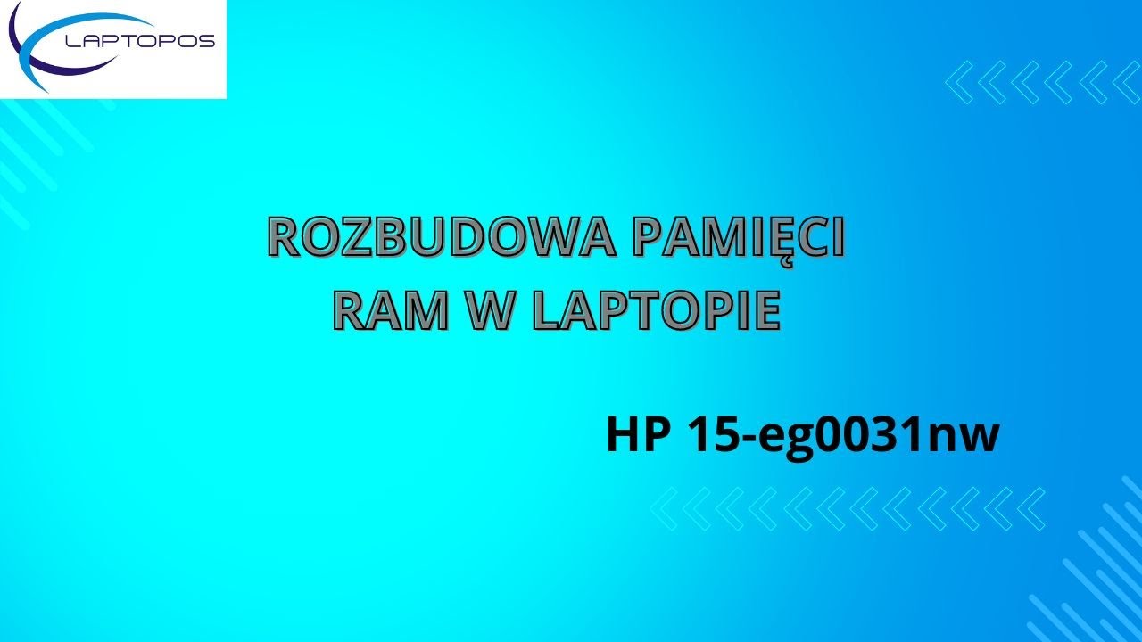 Rozbudowa pamięci ram w laptopie HP 15-eg0031nw