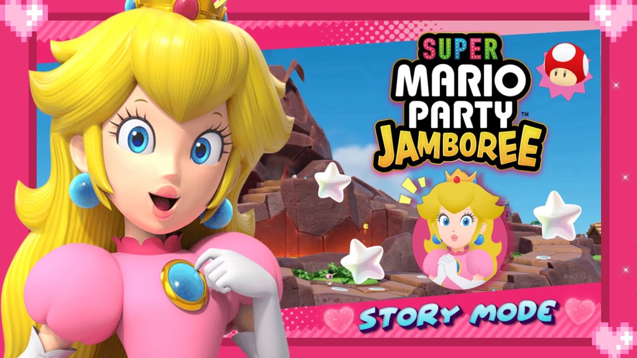 💗 Super Mario Party Jamboree (Story Mode) Peach Gameplay 💗