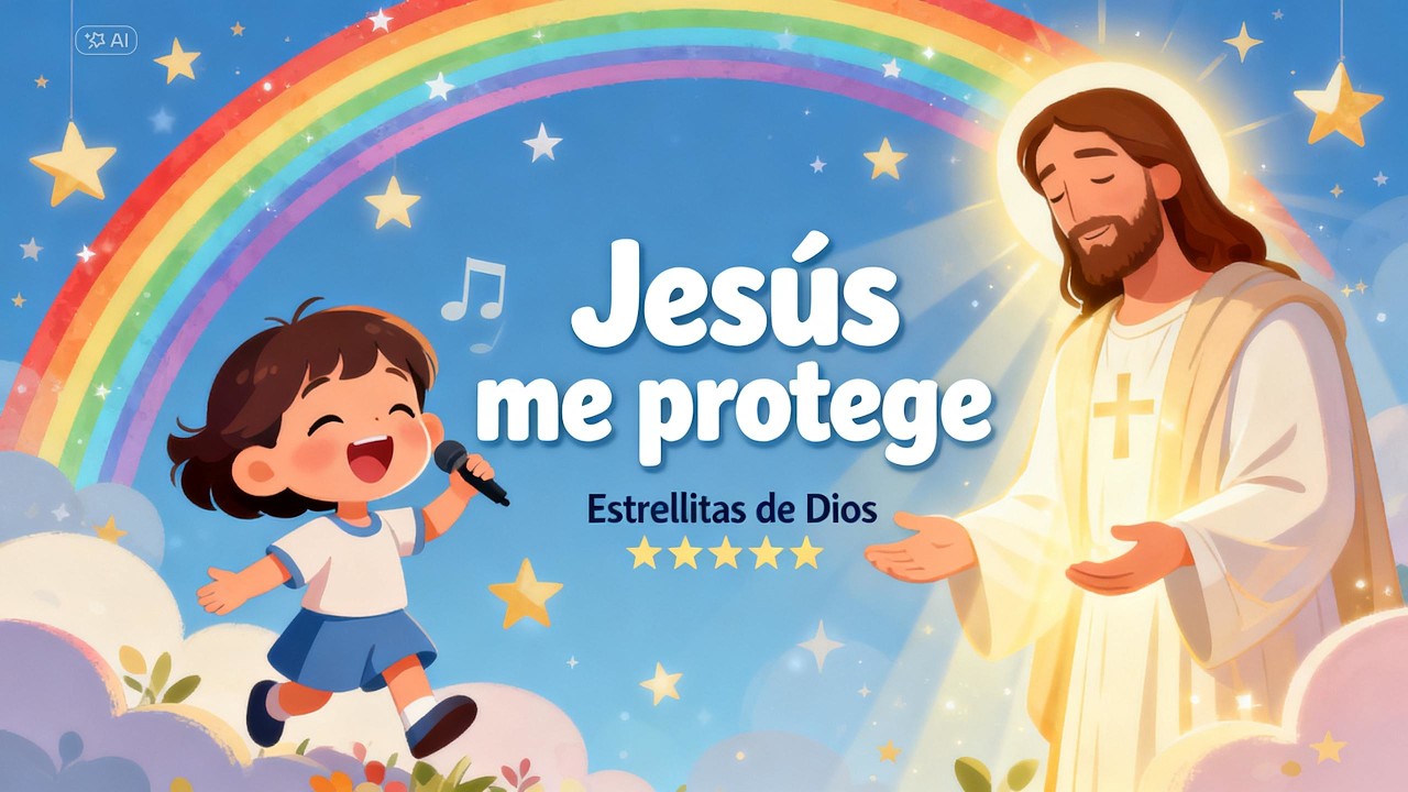 ¡Jesús me protege! ✨ Canción Cristiana Infantil | Estrellitas de Dios