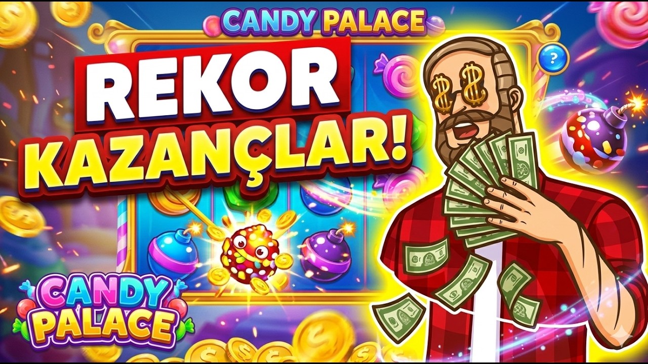 #EGT OYUNLARI 🍭 CANDY PALACE 🍭 İLE REKOR KAZAN&Ccedil;LAR! #slotoyunları #keşfet