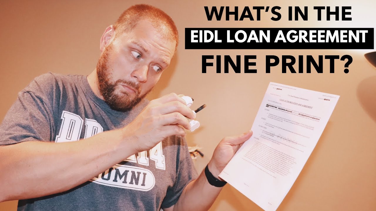 EIDL APPROVED!- LOAN AGREEMENT TERMS AND CONDITIONS| [FINE PRINT]