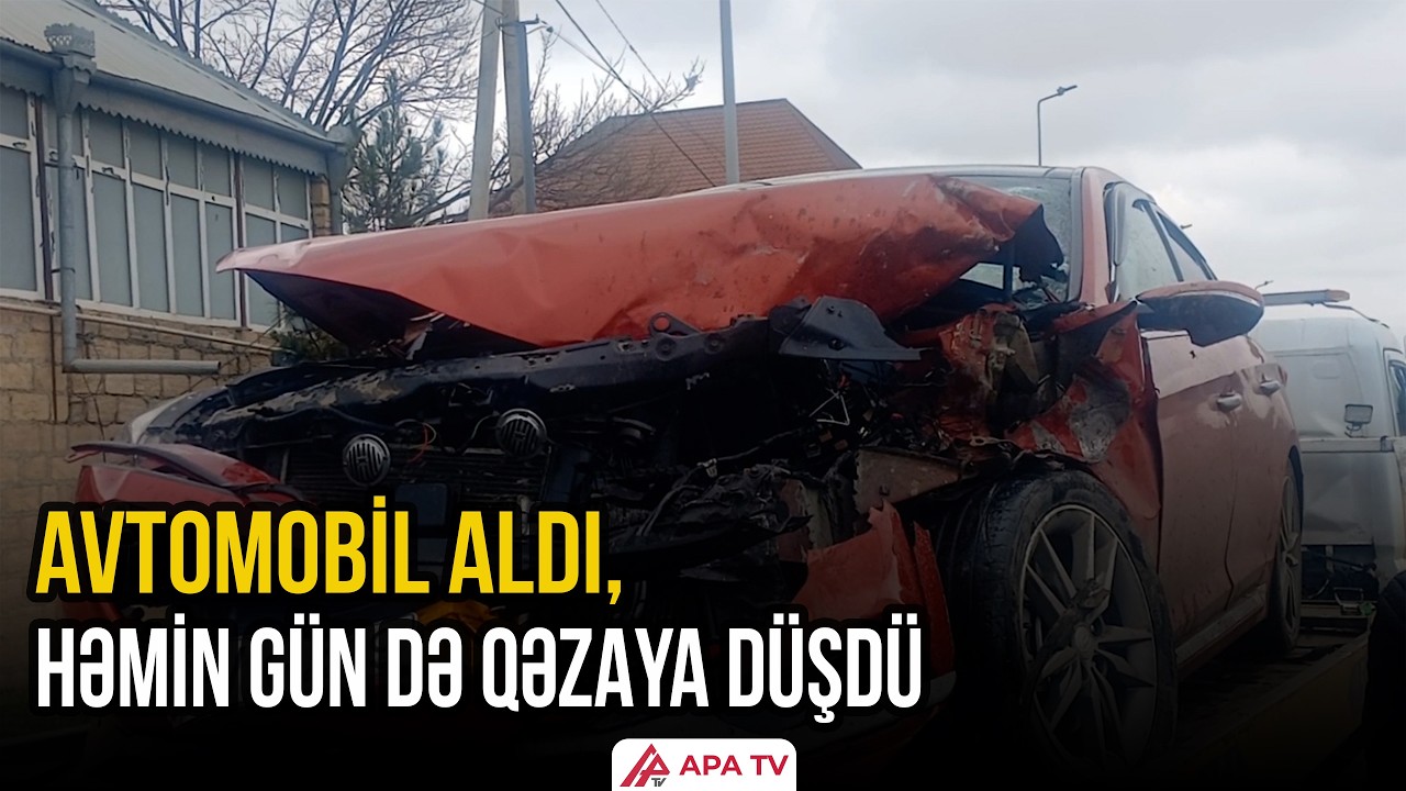 Gəncədə qeydə alınan yol qəzasında 3 nəfər xəsarət alıb | APA TV