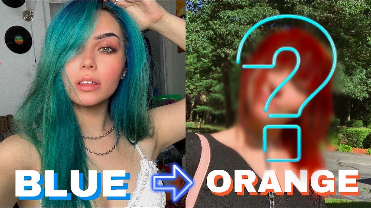 DYING MY HAIR FROM BLUE TO ORANGE