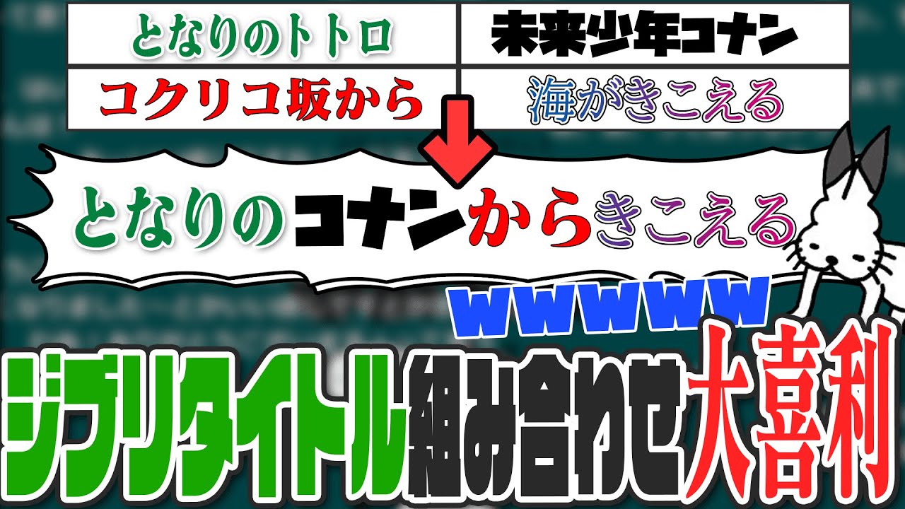 「ジブリタイトルを組み合わせて1番面白い奴が優勝ジェネレーター」で爆笑し続けるドコムス【ドコムス雑談切り抜き】