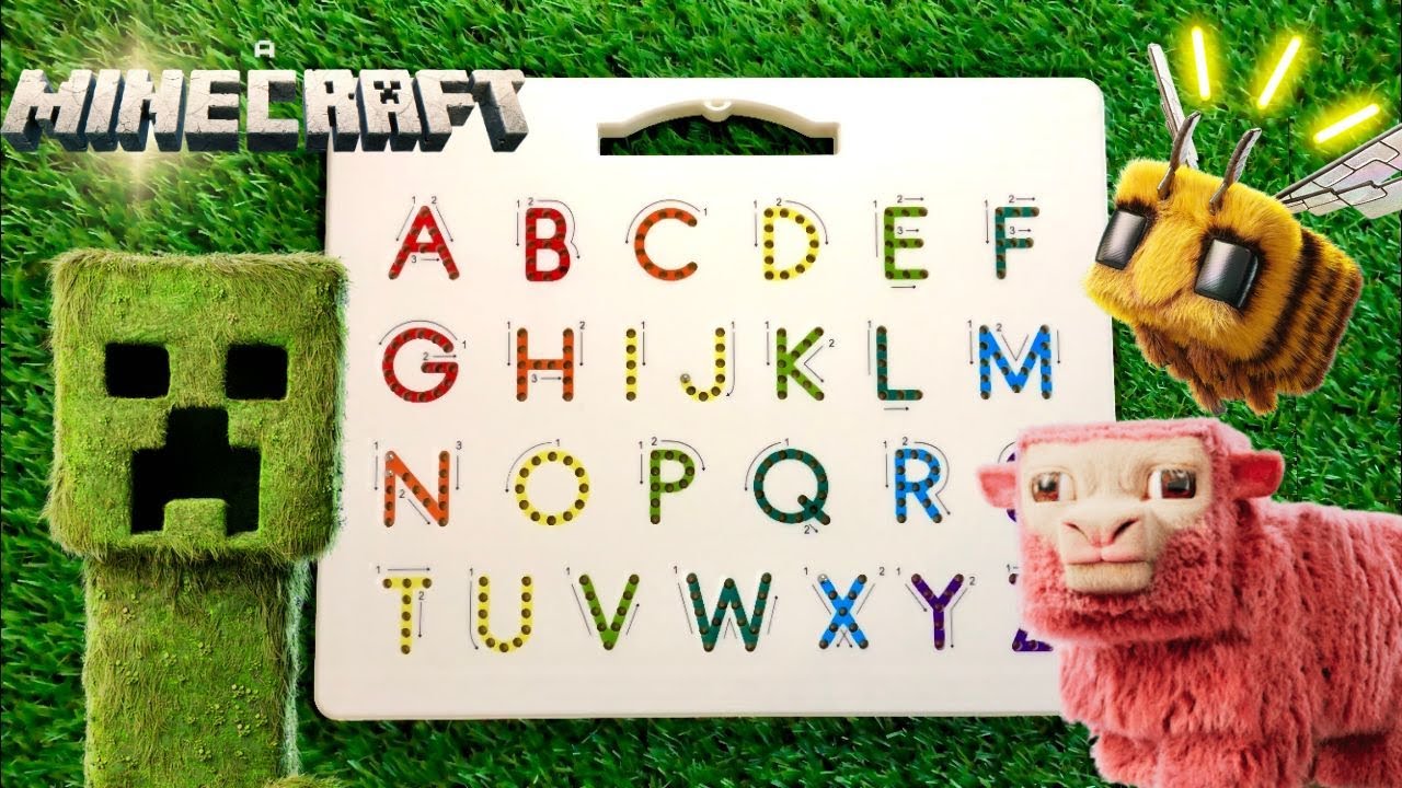Minecraft Movie ABC 🎮 -  Learn to write ABC´s with MAGNATAB and Minecraft
