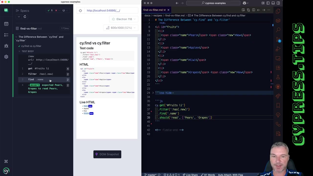 The Difference Between Cypress Commands cy.find And cy.filter