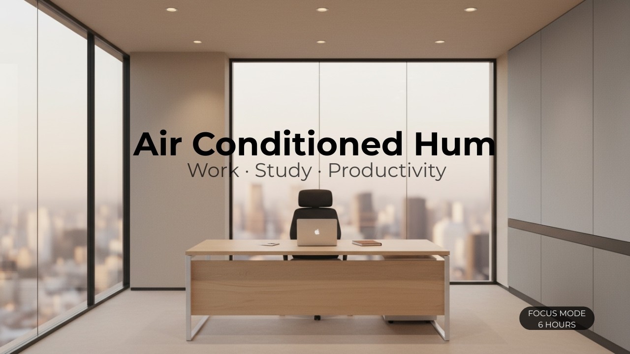 Air Conditioner Hum 🌬️ | Deep Focus White Noise for Work & Study (6 Hours)