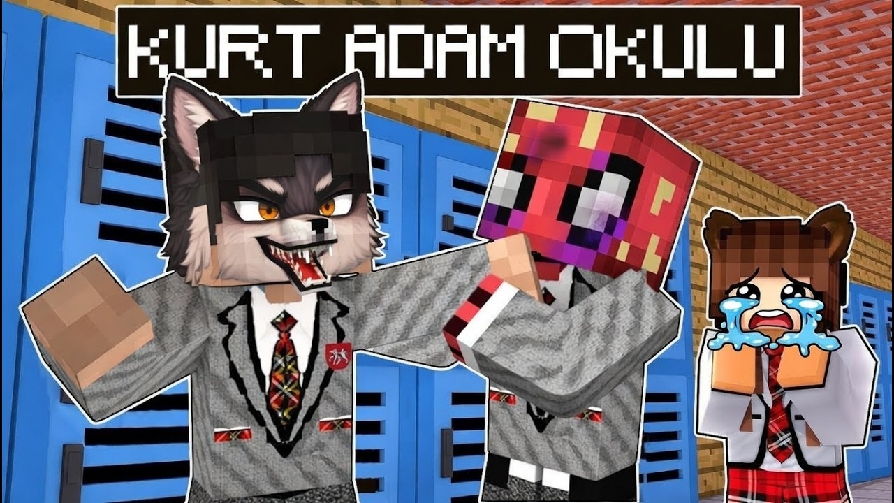 FAKİR KURT ADAM OKULUNDA KAVGA!😱💪  Minecraft