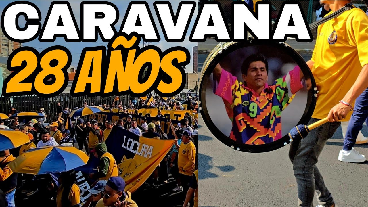 CARAVANA DEL ANIVERSARIO 28 DE LA REBEL de los Pumas de la Unam 