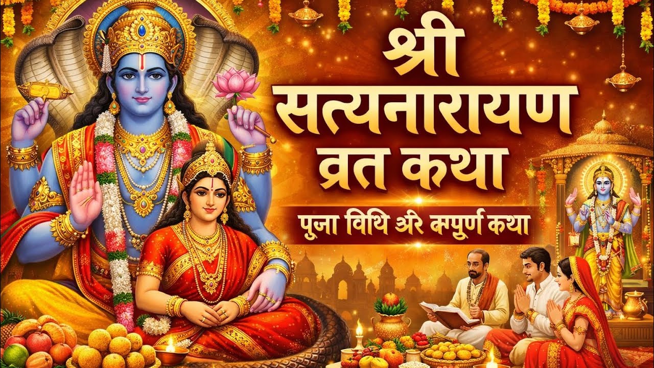 एक बार अवश्य सुनें श्री सत्यनारायण व्रत कथा | घर में सुख-शांति आती है#satyanarayan_katha#bhakti 🌸🙏🏻