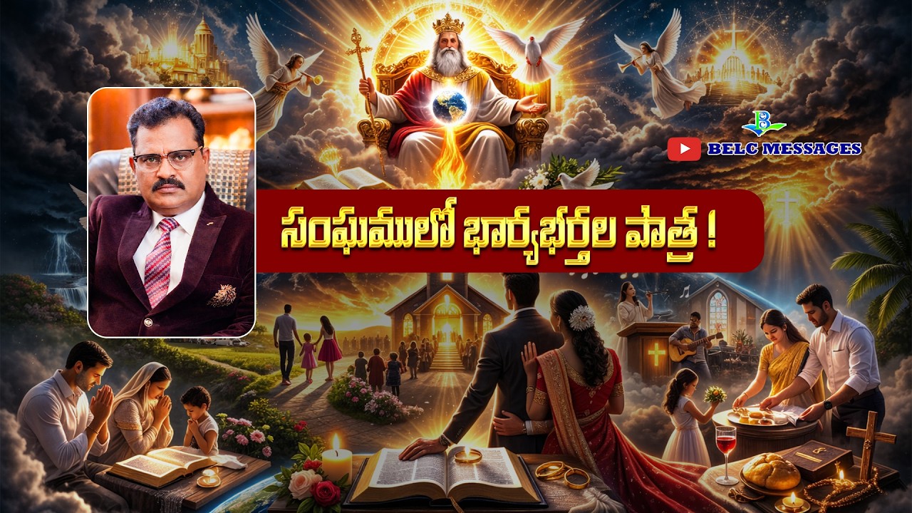 సంఘములో భార్యభర్తల పాత్ర ! Part 1 - భార్యభర్తల తరగతి || BELC MESSAGES || Dr.P.Moses Raghu ||
