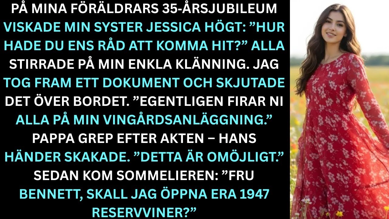 PÅ MINA FÖRÄLDRARS 35‑ÅRSJUBILEUM SADE MIN SYSTER:”DU HAR INTE RÅD ATT VARA HÄR.”