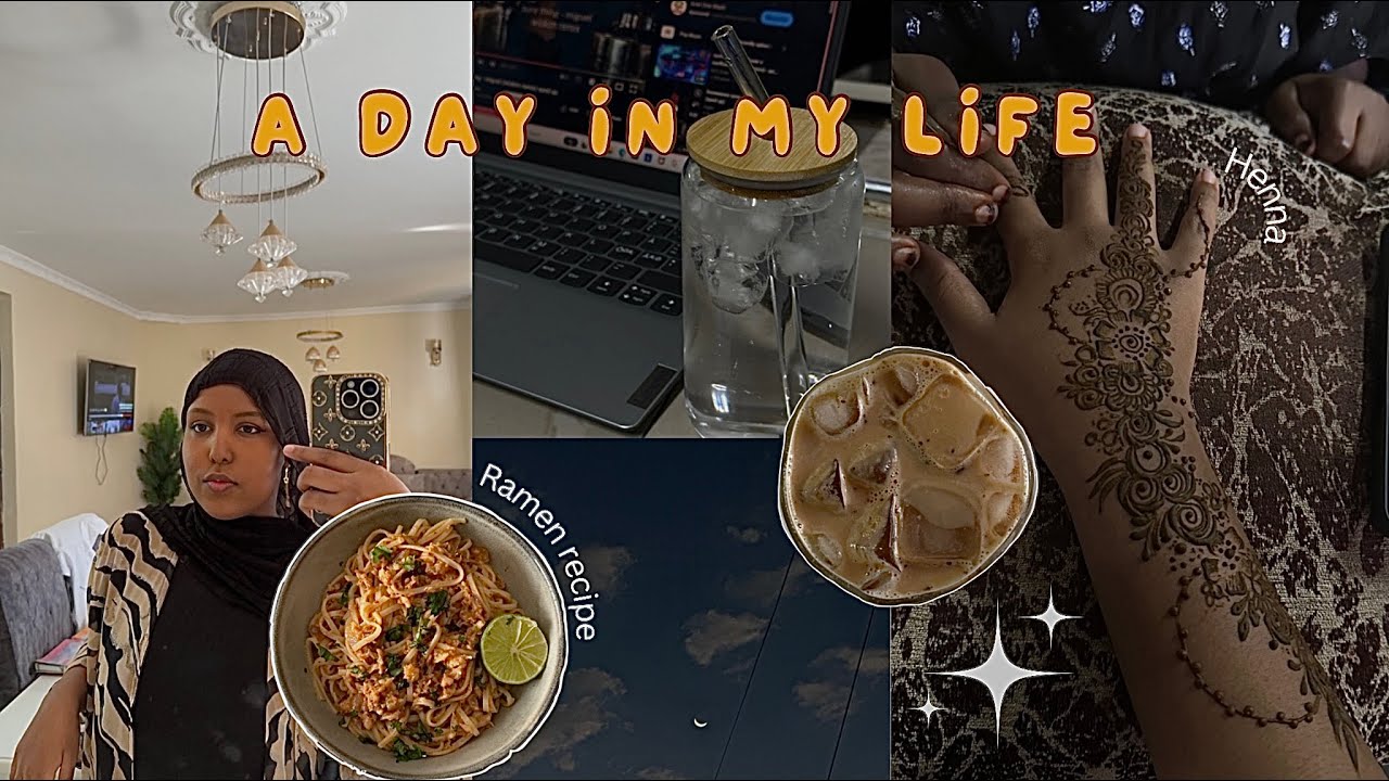A DAY IN MY LIFE|| getting my henna done 🧚🏽‍♀️,ramen recipe,GRWM 𐙚˙⋆.˚ ᡣ𐭩