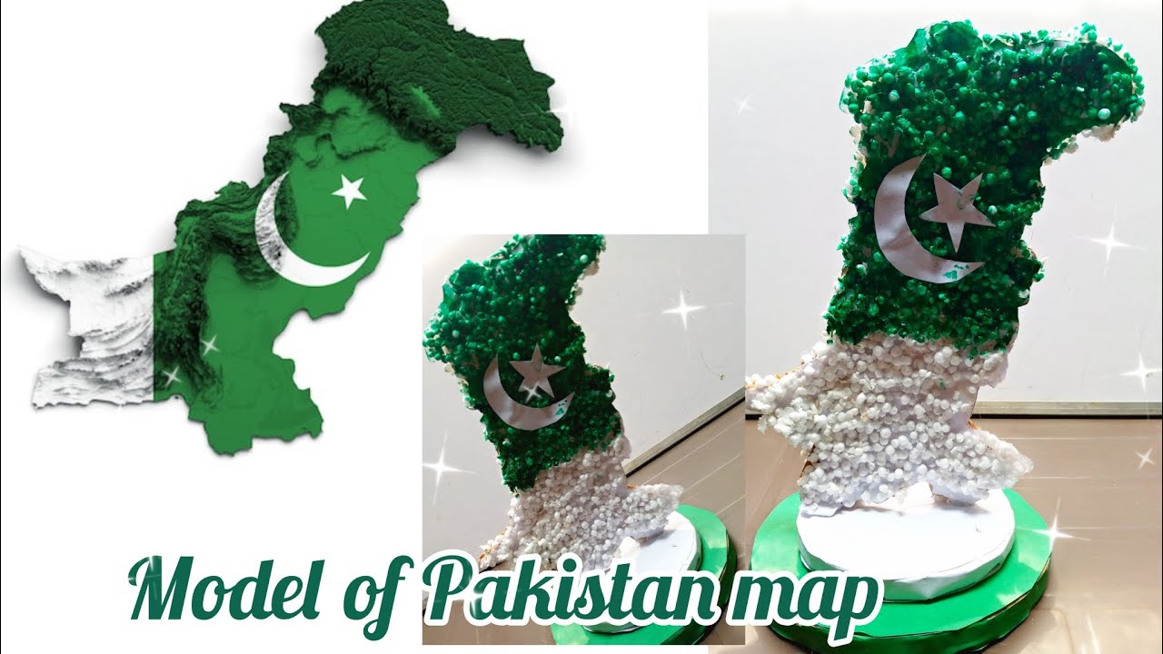 Independence day special craft | 14th August school project idea | Pakistan map making idea