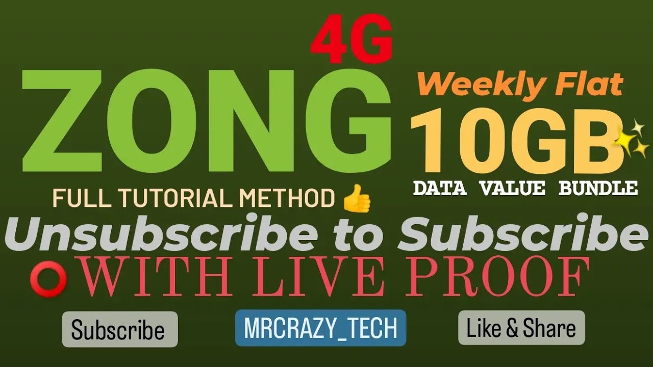 ZONG 10GB DATA  | Low Value Bundle | Rs-6 Only | @MRCRAZY_TECH