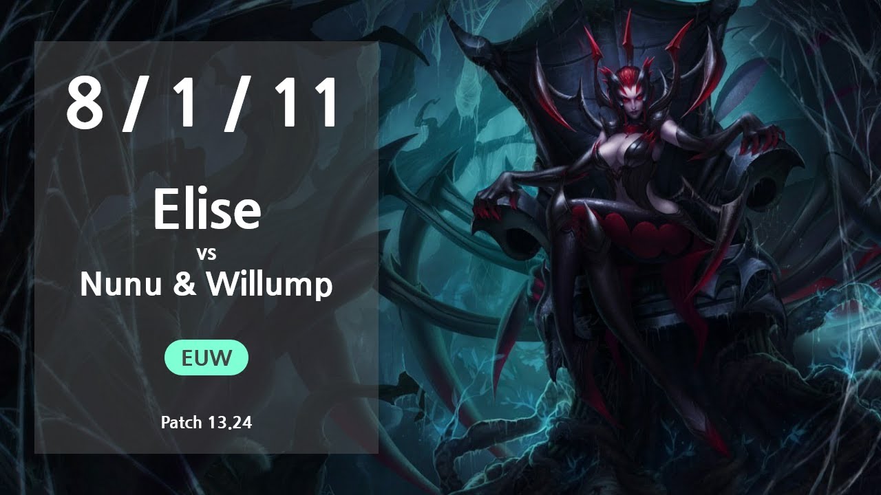Elise Jungle vs Nunu & Willump - EUW GrandMaster Patch 13.24