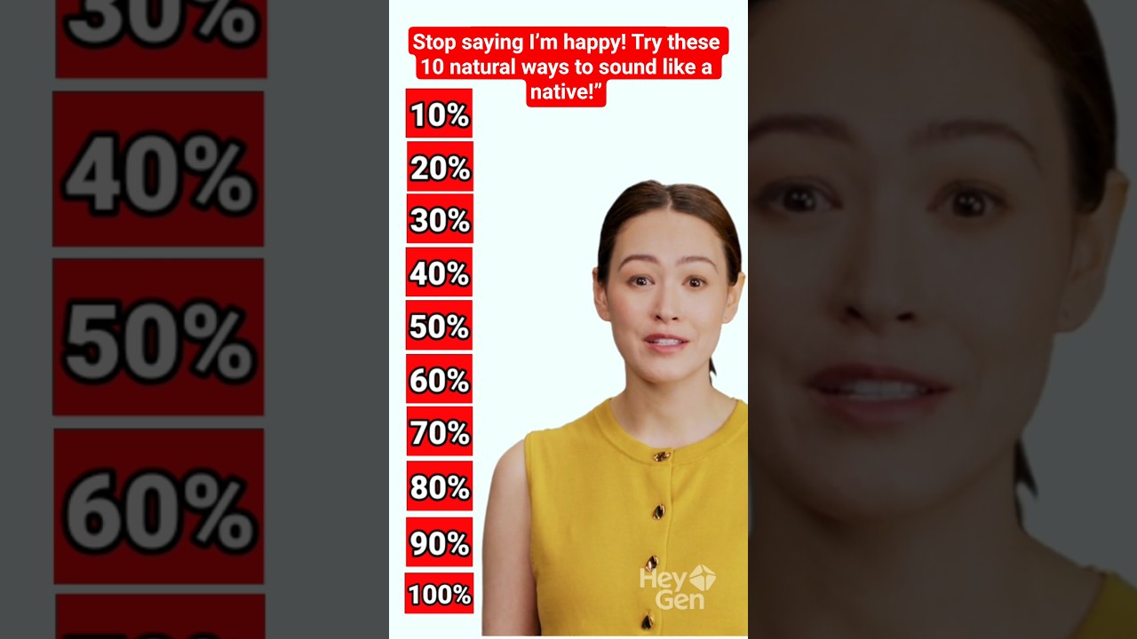Stop saying I&rsquo;m happy! Try these 10 natural ways to sound like a native!&rdquo; #education #english #viral