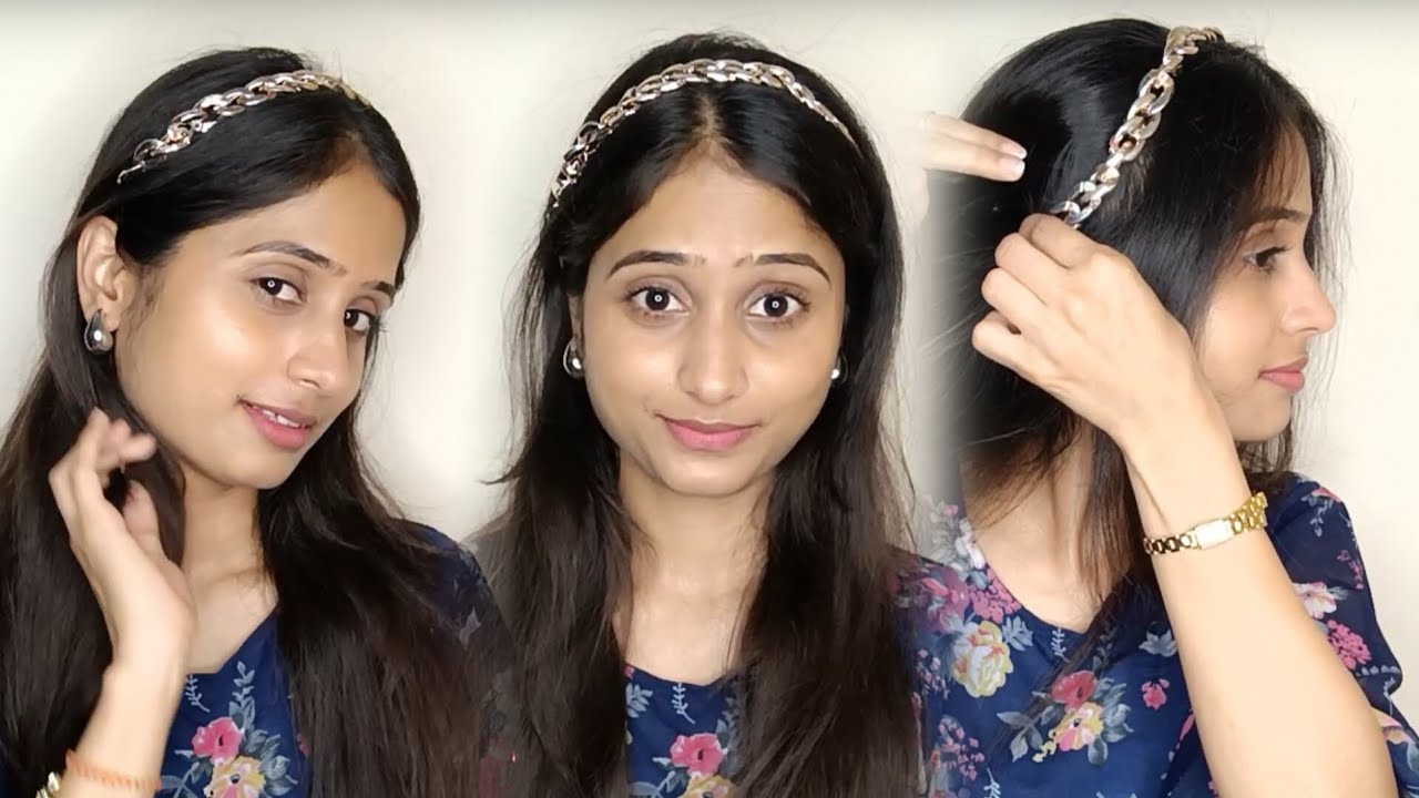 Cute chain hairband hairstyle ⛓️🔥 #hairtutorial #hairstylingvideos #hairhacks