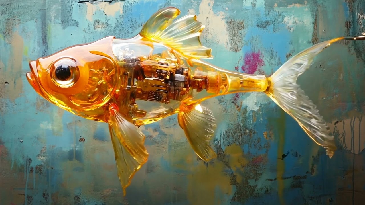 HD Screensaver - Nila's Glass Goldfish