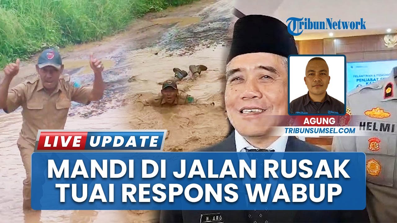 Buntut Viral Mandi di Jalan Berkubang, Warga Ogan Ilir Dapat Respons Pemda: Segera Diperbaiki