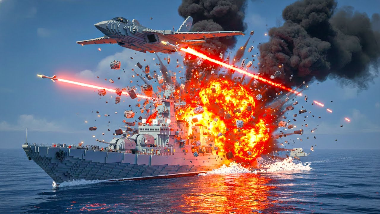 Warplanes vs Sovremenny Class Destroyer | Epic Sea Battle Destruction | Teardown
