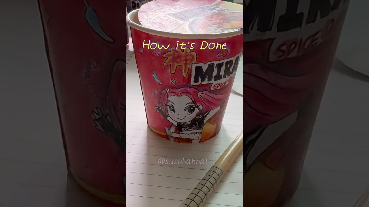 Spicy Mira Cup Ramen Unboxing & Play / K-Pop Demon Hunters parody
