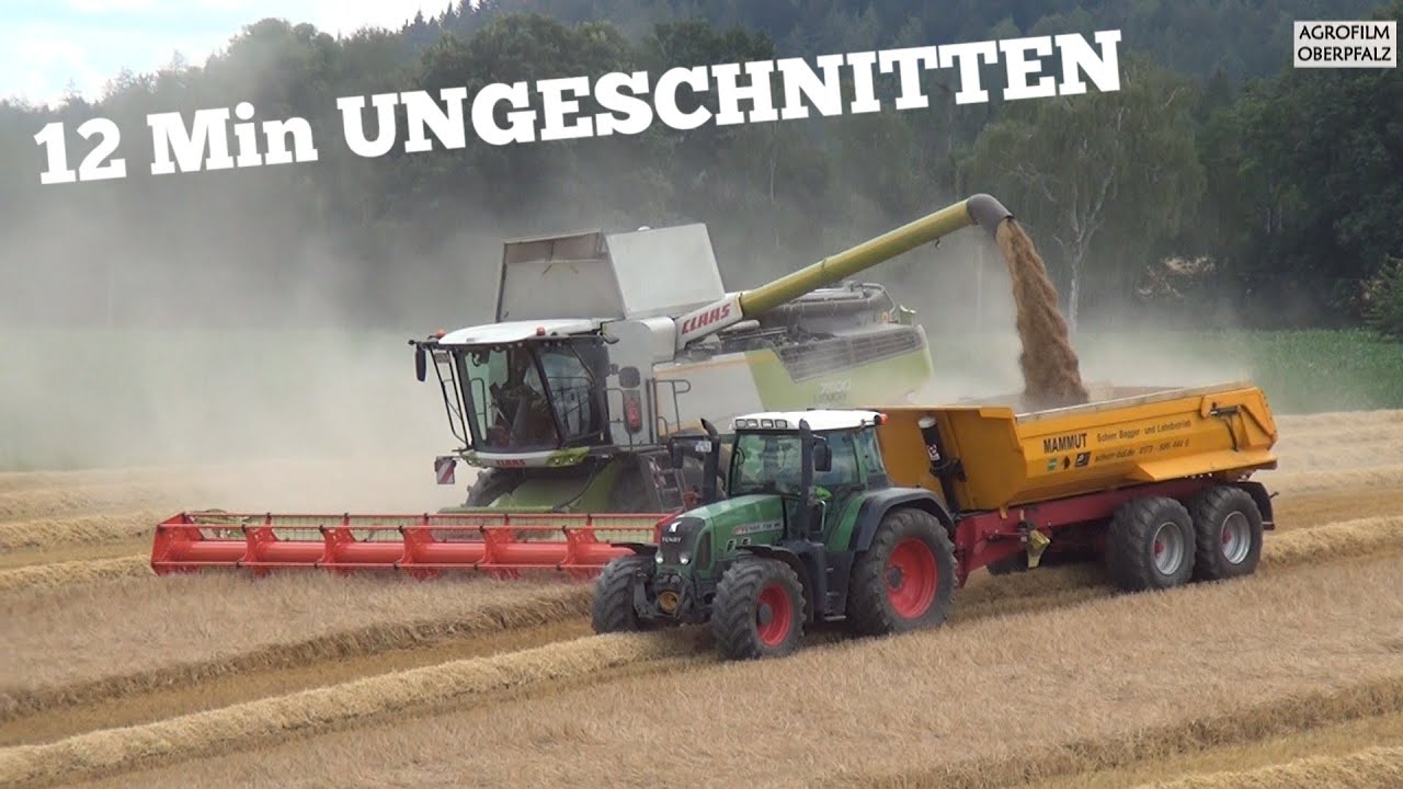 12 Min UNCUT - Claas Lexion 7500 - Dreschen auf weichem Boden - Lohnunternehmen Dirschedl