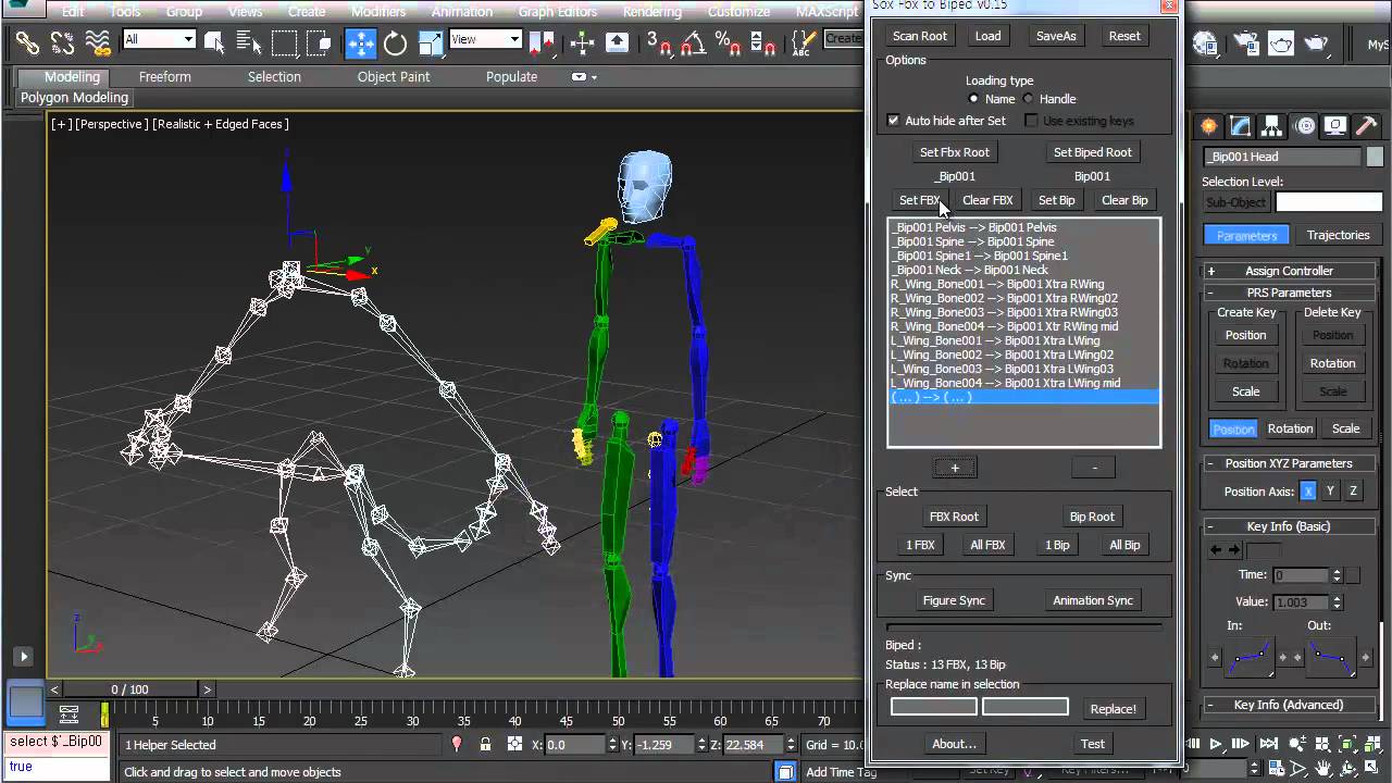 3ds Max FBX to Biped script