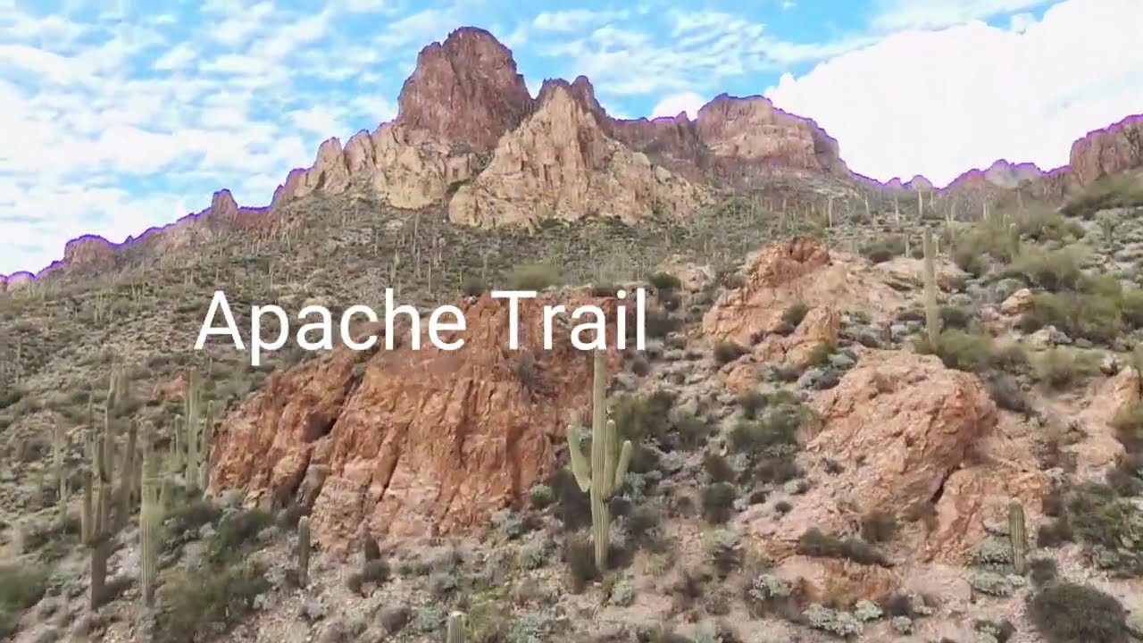 Drone footage over the Historic Apache Trail, Arizona Highway 88